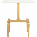 White and Gold End Table with Bold Modern Design 14 White and Gold End Table with Bold Modern Design