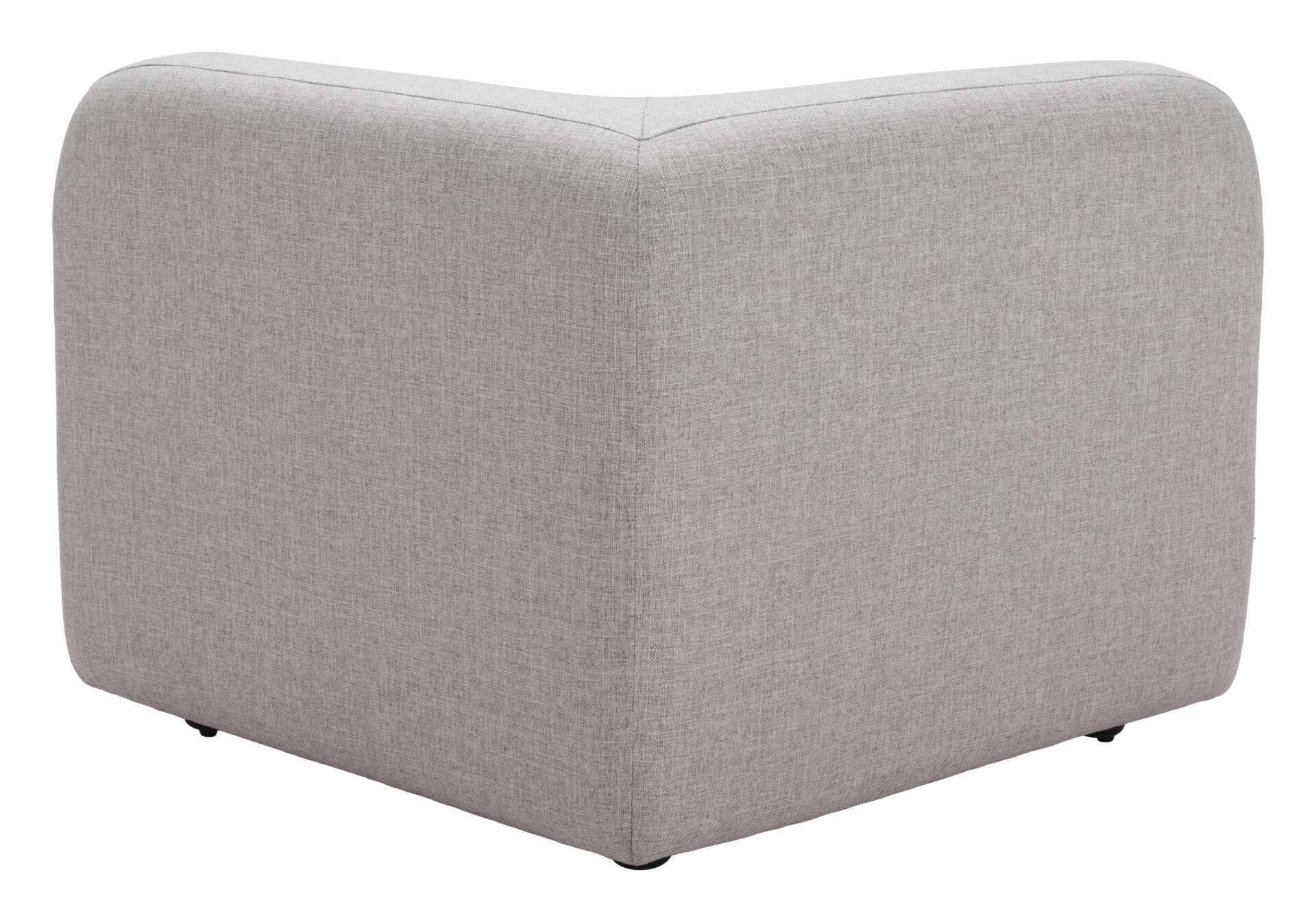 Modular Gray Corner Chair with Durable Poly Linen Upholstery 8 Modular Gray Corner Chair with Durable Poly Linen Upholstery - Image 8