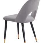 Modern Gray Velvet Dining Chair with Steel Base (Set of 2) 16 Modern Gray Velvet Dining Chair with Steel Base (Set of 2)