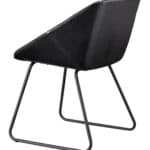 Modern Black Vinyl Dining Chair with Steel Legs (Set of 2) 18 Modern Black Vinyl Dining Chair with Steel Legs (Set of 2)
