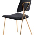 Black Velvet Dining Chair with Gold Frame (Set of 2) 16 Black Velvet Dining Chair with Gold Frame (Set of 2)
