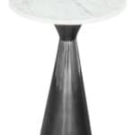 Marble Top Side Table with Steel Base in White and Black 10 Marble Top Side Table with Steel Base in White and Black