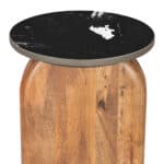 Marble Top Drink Table with Mango Wood Legs - Multicolor 14 Marble Top Drink Table with Mango Wood Legs - Multicolor