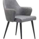 Gray Modern Dining Chair with Faux Leather and Steel Frame 8 Gray Modern Dining Chair with Faux Leather and Steel Frame