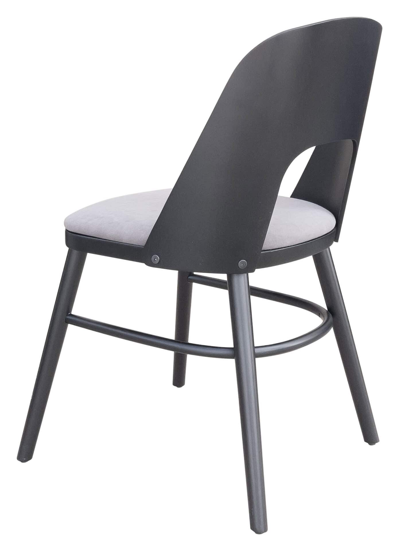 Gray & Black Mid-Century Modern Dining Chairs with Rubberwood Frame (Set of 2) 7 Gray & Black Mid-Century Modern Dining Chairs with Rubberwood Frame (Set of 2) - Image 7