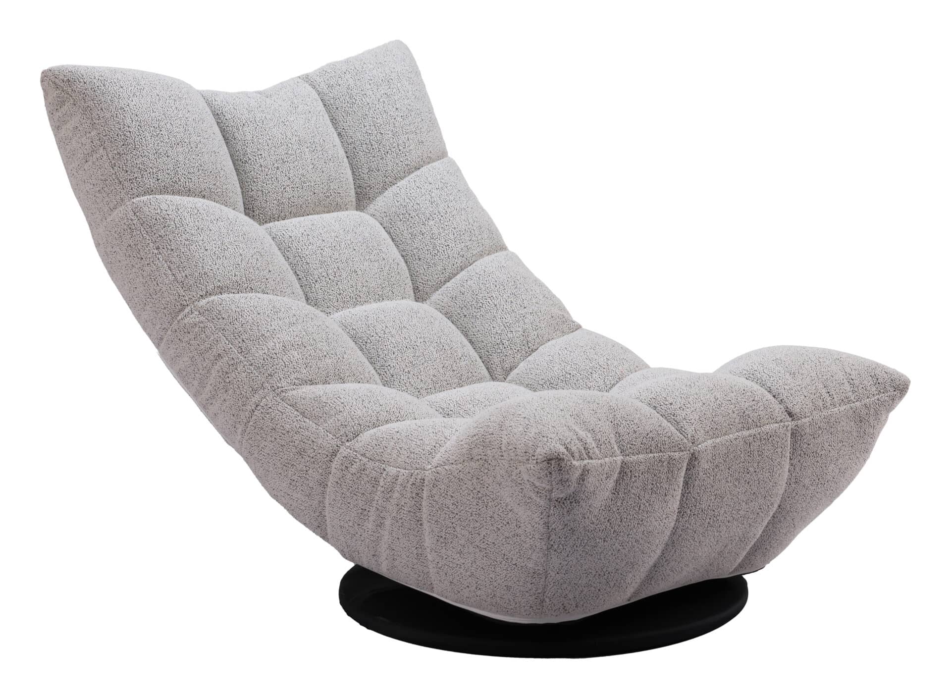 Ash Gray Tufted Swivel Accent Chair with Adjustable Height 3 Ash Gray Tufted Swivel Accent Chair with Adjustable Height - Image 3