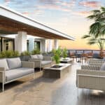 Gray Outdoor Loveseat with Weather Resistant Frame and Cushions