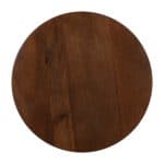 Walnut Mango Wood Round Side Table with Modern Glam Design