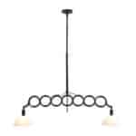 1950s Italian-Inspired Black Ceiling Lamp for Home (Adjustable) 7 1950s Italian-Inspired Black Ceiling Lamp for Home (Adjustable)