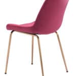 Velvet Red and Gold Dining Chairs with Steel Frame (Set of 2) 16 Velvet Red and Gold Dining Chairs with Steel Frame (Set of 2)
