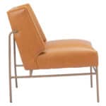 Modern Brown Faux Leather Accent Chair with Steel Base 11 Modern Brown Faux Leather Accent Chair with Steel Base