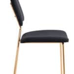 Black Velvet Dining Chair with Gold Frame (Set of 2) 13 Black Velvet Dining Chair with Gold Frame (Set of 2)