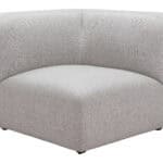 Modular Gray Corner Chair with Durable Poly Linen Upholstery 19 Modular Gray Corner Chair with Durable Poly Linen Upholstery