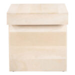 Natural Wood Square Side Table with Sleek Modern Design