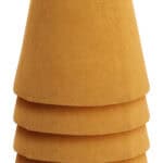 Yellow Ottoman with Solid Wood Frame and Stackable Design 11 Yellow Ottoman with Solid Wood Frame and Stackable Design