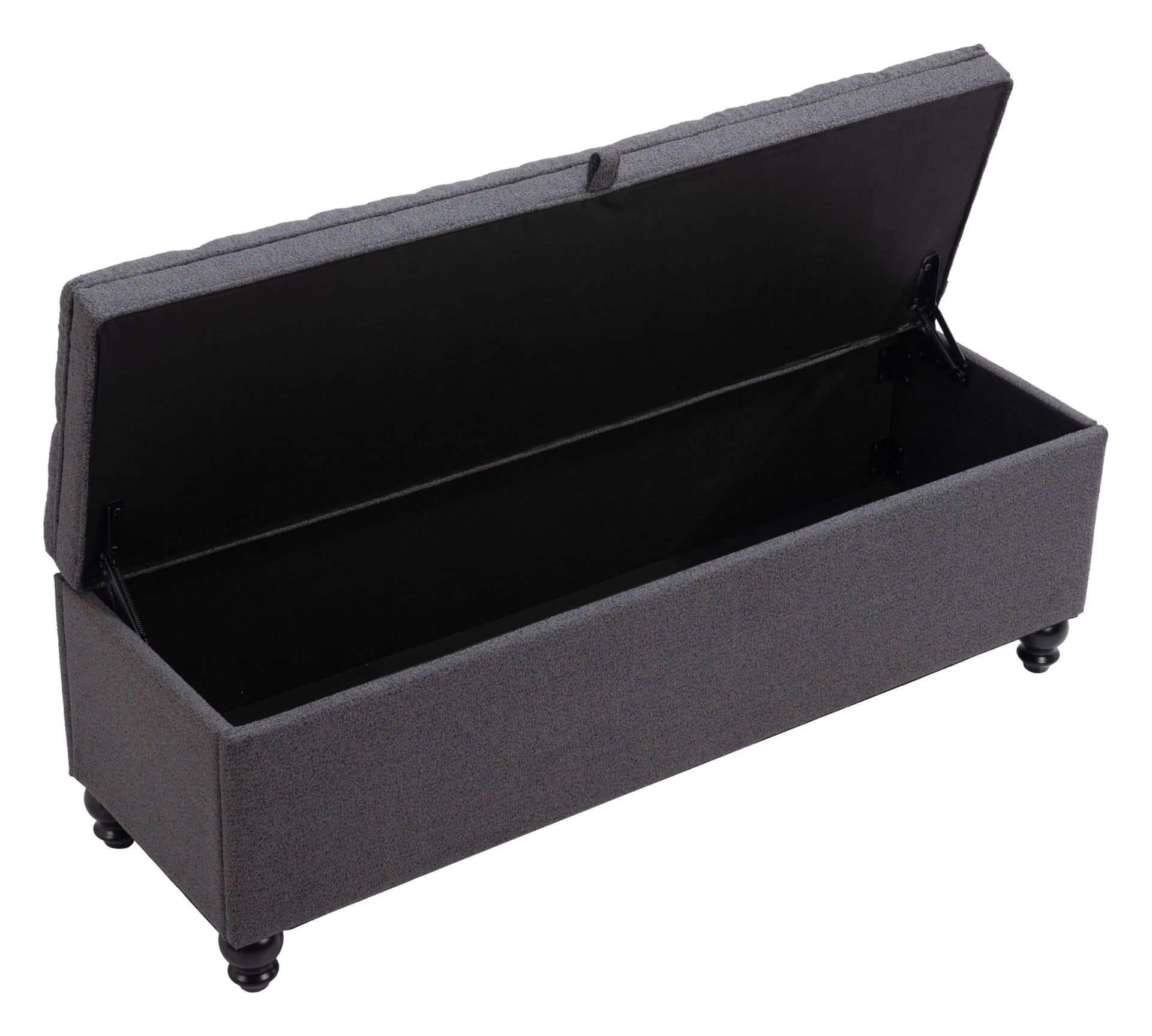Velvet Upholstered Storage Bench with Tufted Seat and Hidden Compartment 5 Velvet Upholstered Storage Bench with Tufted Seat and Hidden Compartment - Image 5
