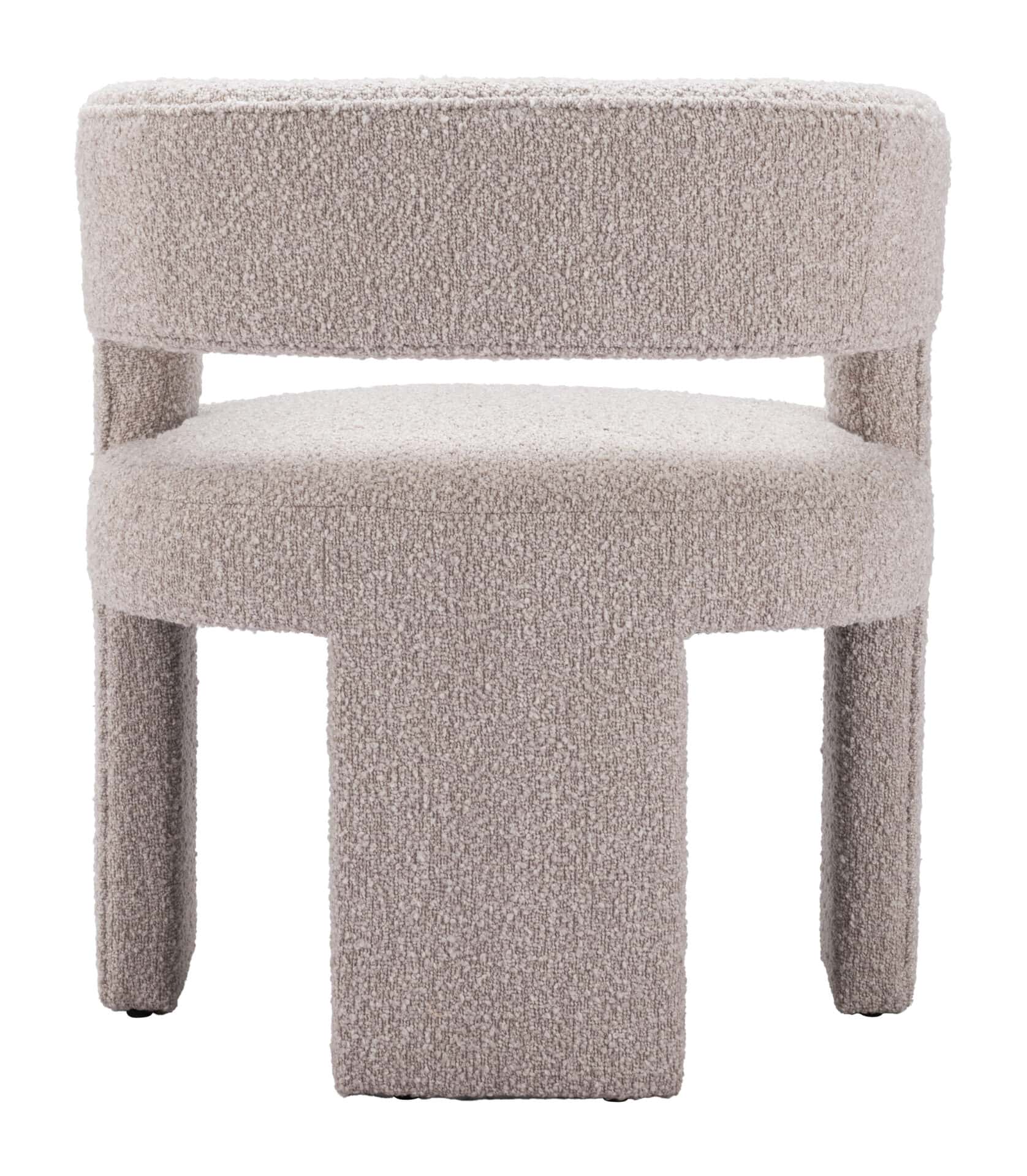 Sandy Beige Modern Accent Chair with Shearling Fabric and Armrest Support 4 Sandy Beige Modern Accent Chair with Shearling Fabric and Armrest Support - Image 4
