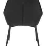 Black Modern Faux Leather Dining Chair with Steel Frame (Set of 2) 11 Black Modern Faux Leather Dining Chair with Steel Frame (Set of 2)