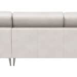 Modern Beige Leather Chaise Sectional with Steel Legs 10 Modern Beige Leather Chaise Sectional with Steel Legs