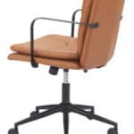Modern Brown Office Chair with Adjustable Height and Faux Leather Finish 12 Modern Brown Office Chair with Adjustable Height and Faux Leather Finish