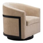Velvet Swivel Accent Chair with Steel Base in Golden Beige 13 Velvet Swivel Accent Chair with Steel Base in Golden Beige