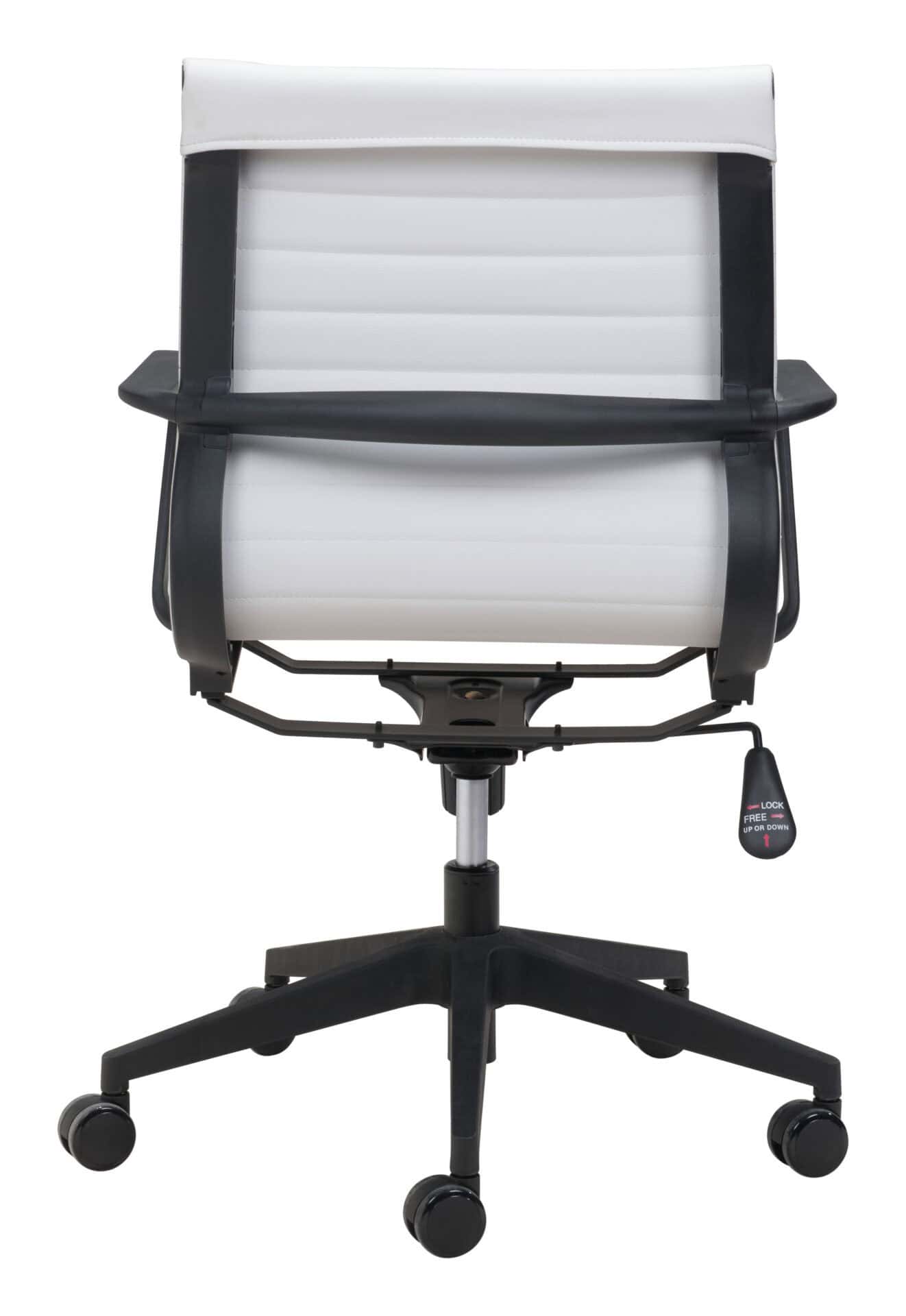 Modern Mid-Century Office Chair with Faux Leather and Adjustable Height 5 Modern Mid-Century Office Chair with Faux Leather and Adjustable Height - Image 5