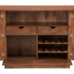 Modern Walnut Bar Cabinet with Wine Rack and Storage Shelves 21 Modern Walnut Bar Cabinet with Wine Rack and Storage Shelves