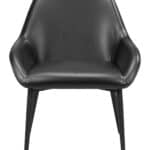 Black Modern Faux Leather Dining Chair with Steel Frame (Set of 2) 10 Black Modern Faux Leather Dining Chair with Steel Frame (Set of 2)
