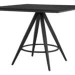 Black Square Dining Table, Mid-Century Modern Industrial Design 11 Black Square Dining Table, Mid-Century Modern Industrial Design