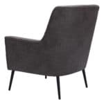 Vintage Black Faux Leather Accent Chair with Steel Legs 15 Vintage Black Faux Leather Accent Chair with Steel Legs