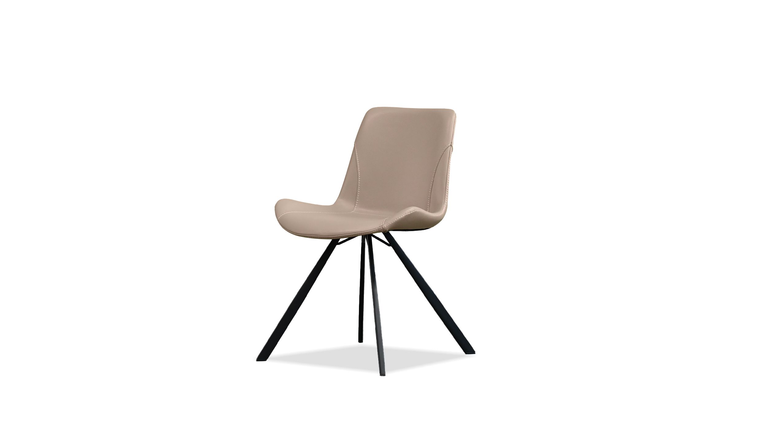 billy dining chair mushroom leatherette black steel