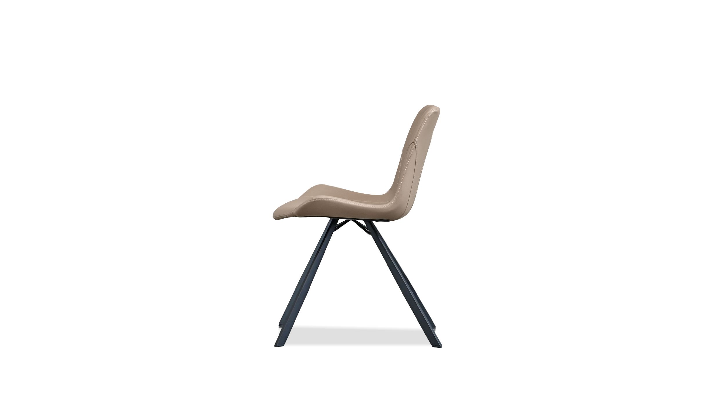 billy dining chair mushroom leatherette black steel