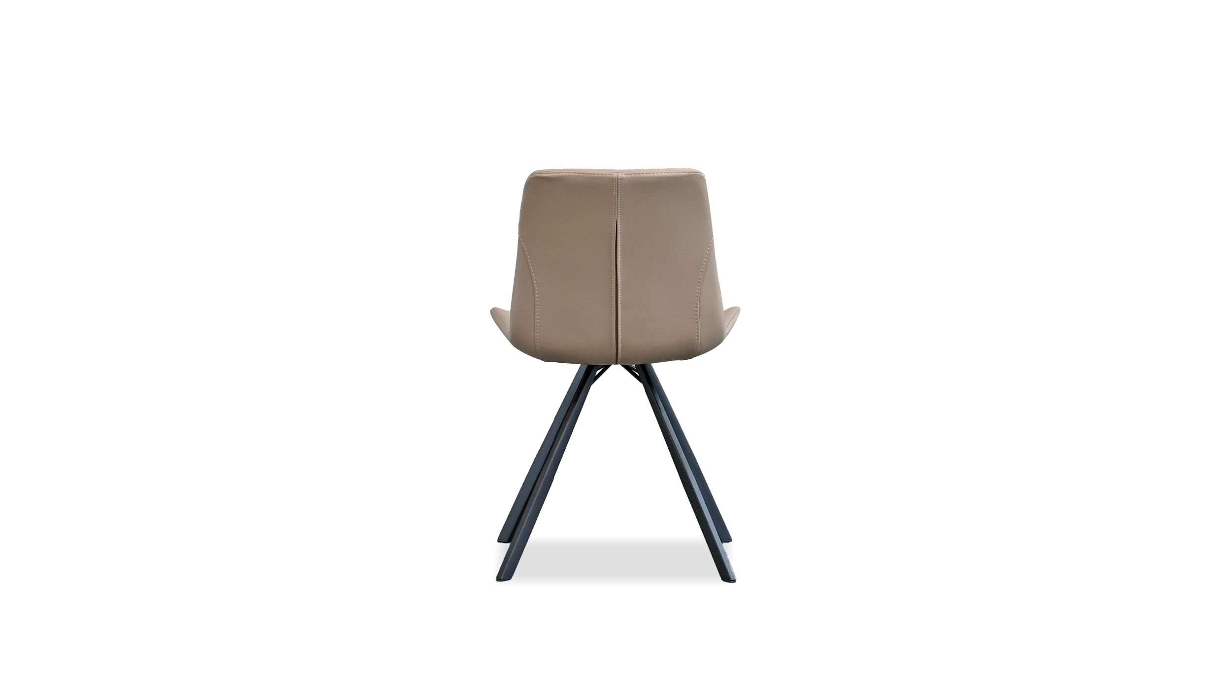 billy dining chair mushroom leatherette black steel
