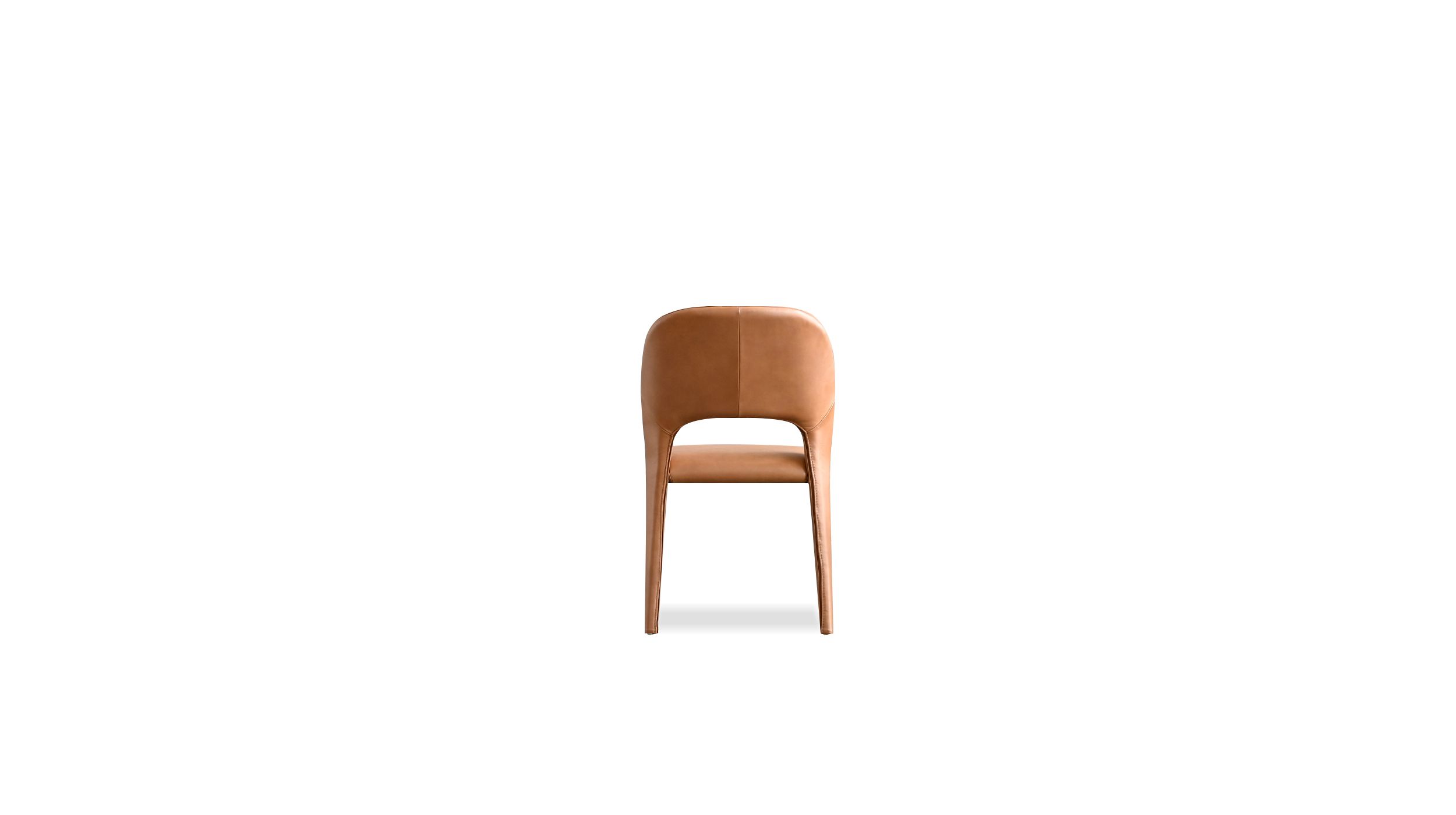 bosco palomino leather metal dining chair