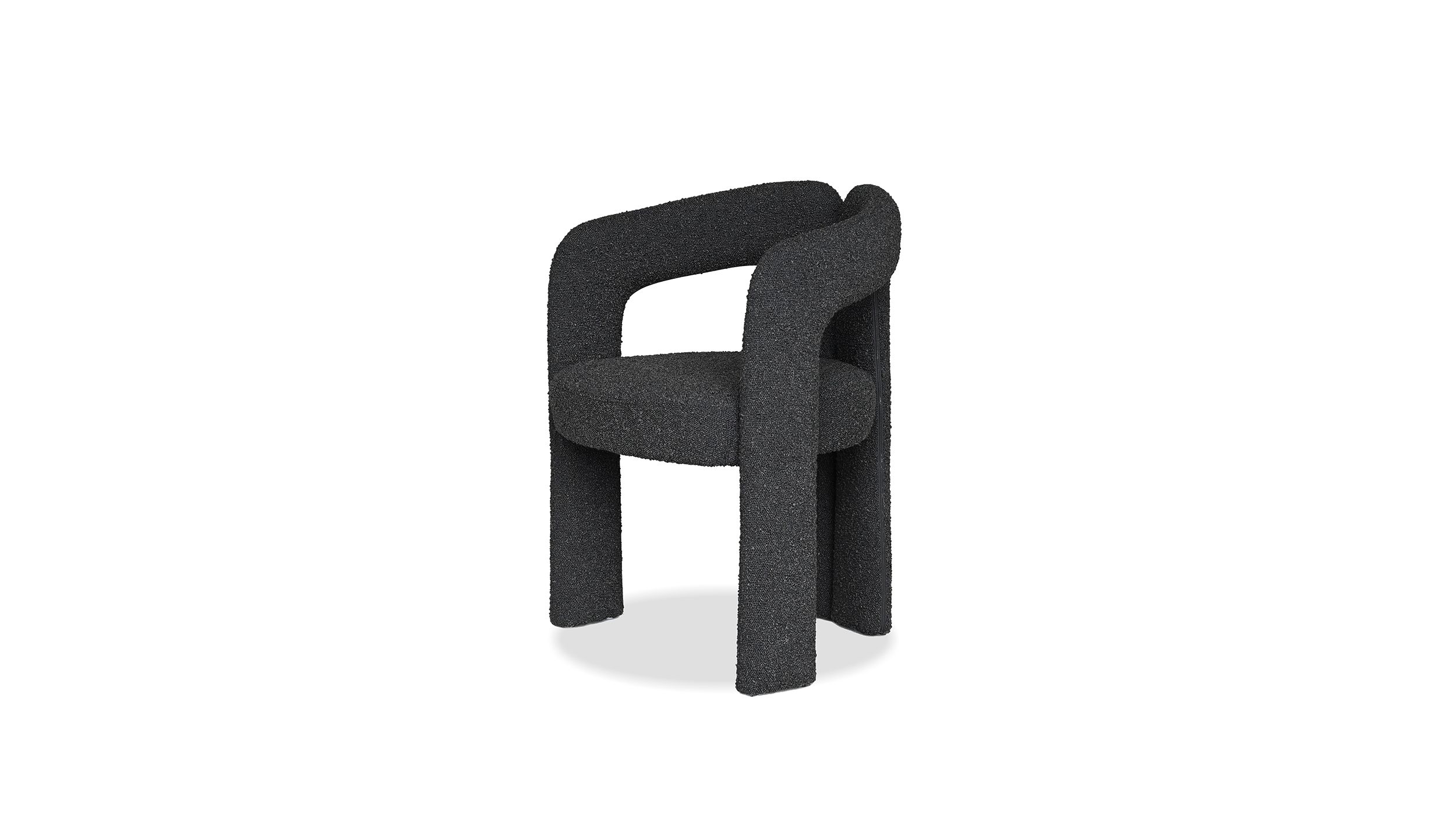 melrose armchair licorice boucle fabric