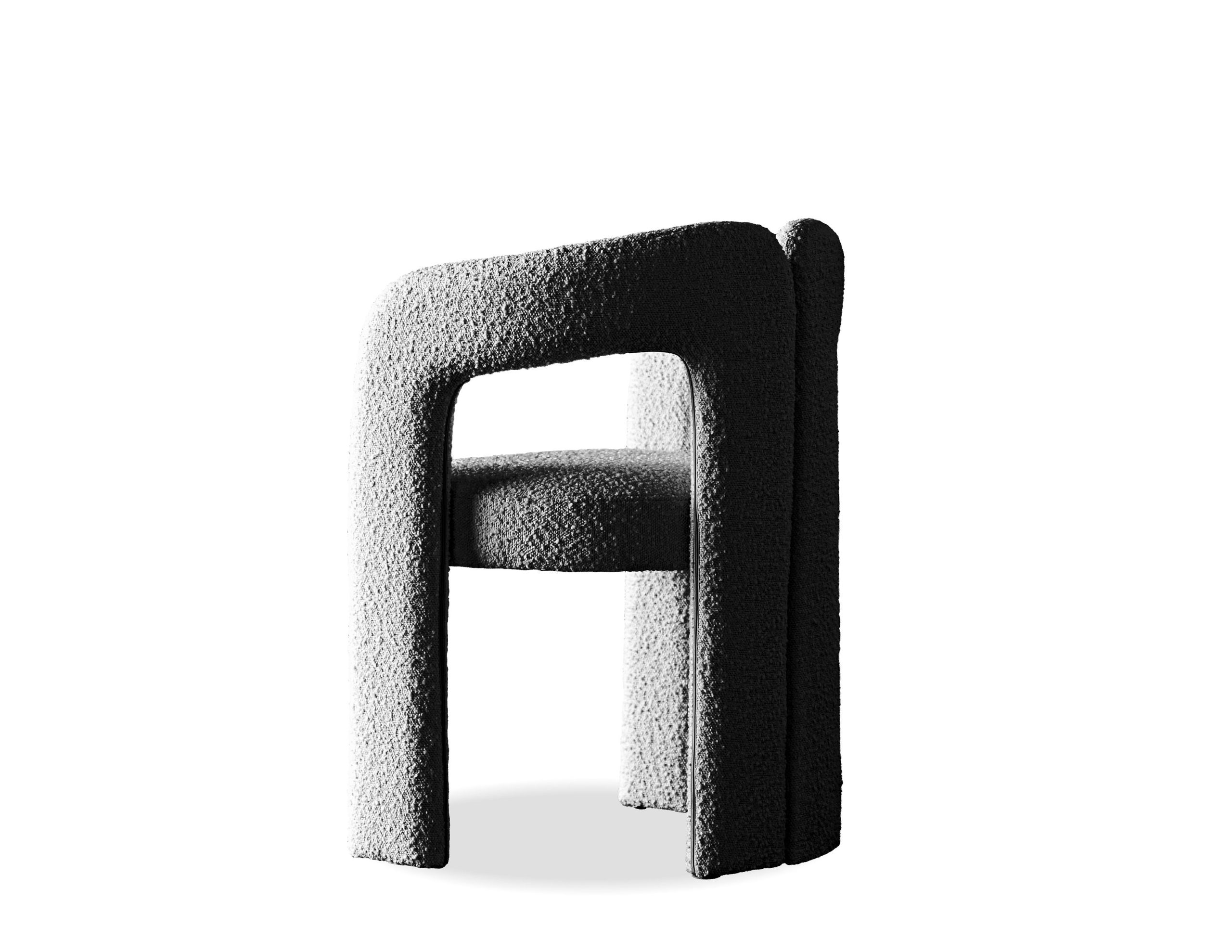 melrose armchair licorice boucle fabric