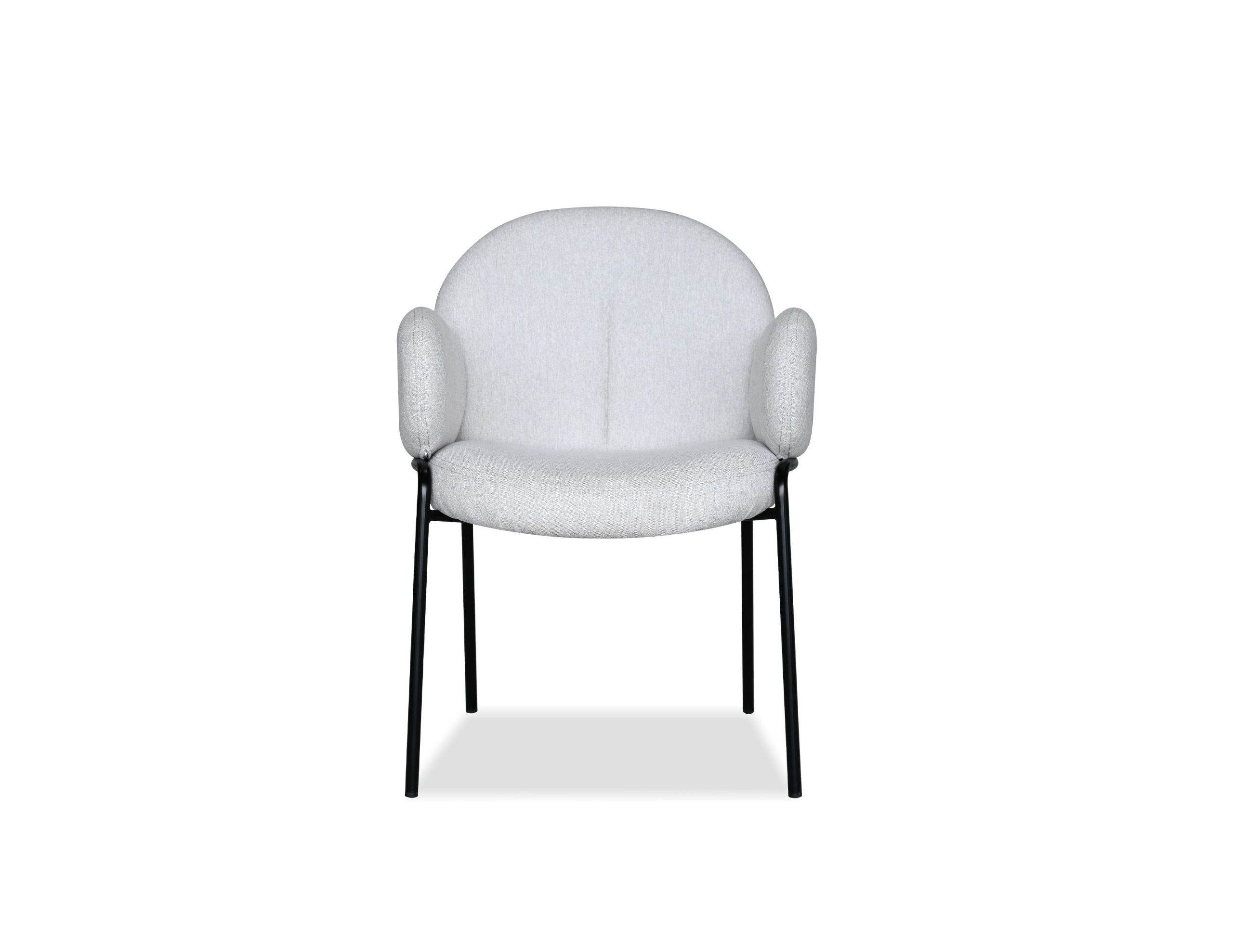 pebble armchair black powder coated steel base