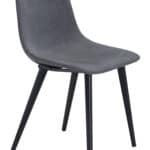 Modern Scoop Dining Chair with Steel Frame - Gray (Set of 2) 12 Modern Scoop Dining Chair with Steel Frame - Gray (Set of 2)