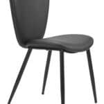 Black Vinyl Dining Chair with Steel Frame (Set of 2) 13 Black Vinyl Dining Chair with Steel Frame (Set of 2)