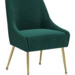Velvet Armchair with Gold Metal Legs and Cushioned Backrest Green 12 Velvet Armchair with Gold Metal Legs and Cushioned Backrest Green