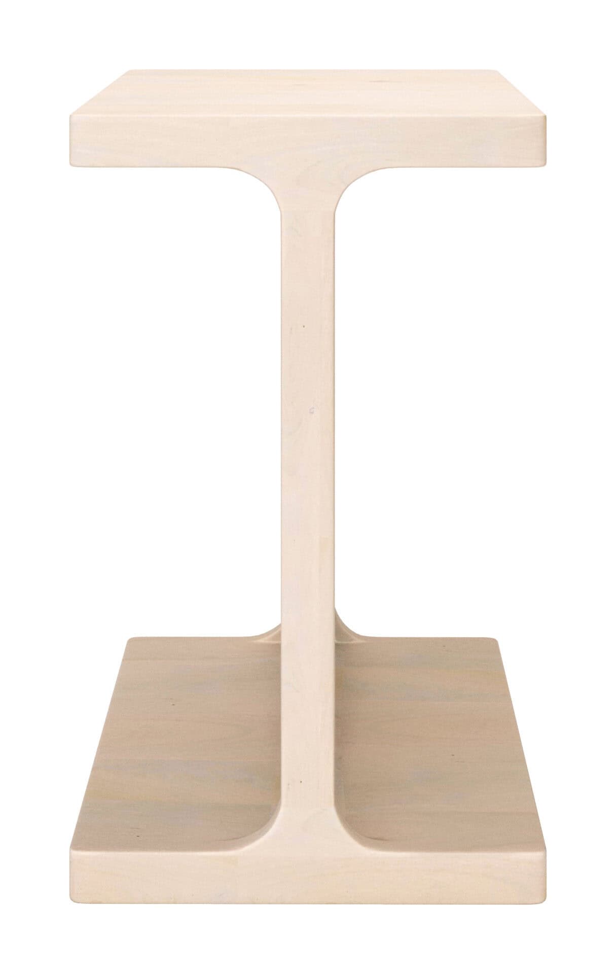 Natural Mango Wood Side Table with Rectangular Top and Rubber Feet 4 Natural Mango Wood Side Table with Rectangular Top and Rubber Feet - Image 4