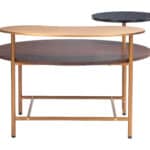 Modern Round Coffee Table with Powder Coated Steel Frame 12 Modern Round Coffee Table with Powder Coated Steel Frame