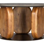 Marble Top Coffee Table with Mango Wood Legs 11 Marble Top Coffee Table with Mango Wood Legs