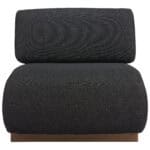 Black Boucle Accent Chair with Electroplated Legs and Rubber Feet 10 Black Boucle Accent Chair with Electroplated Legs and Rubber Feet