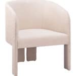 Beige Accent Chair with Durable Polyester Fabric and Armrest Support 19 Beige Accent Chair with Durable Polyester Fabric and Armrest Support