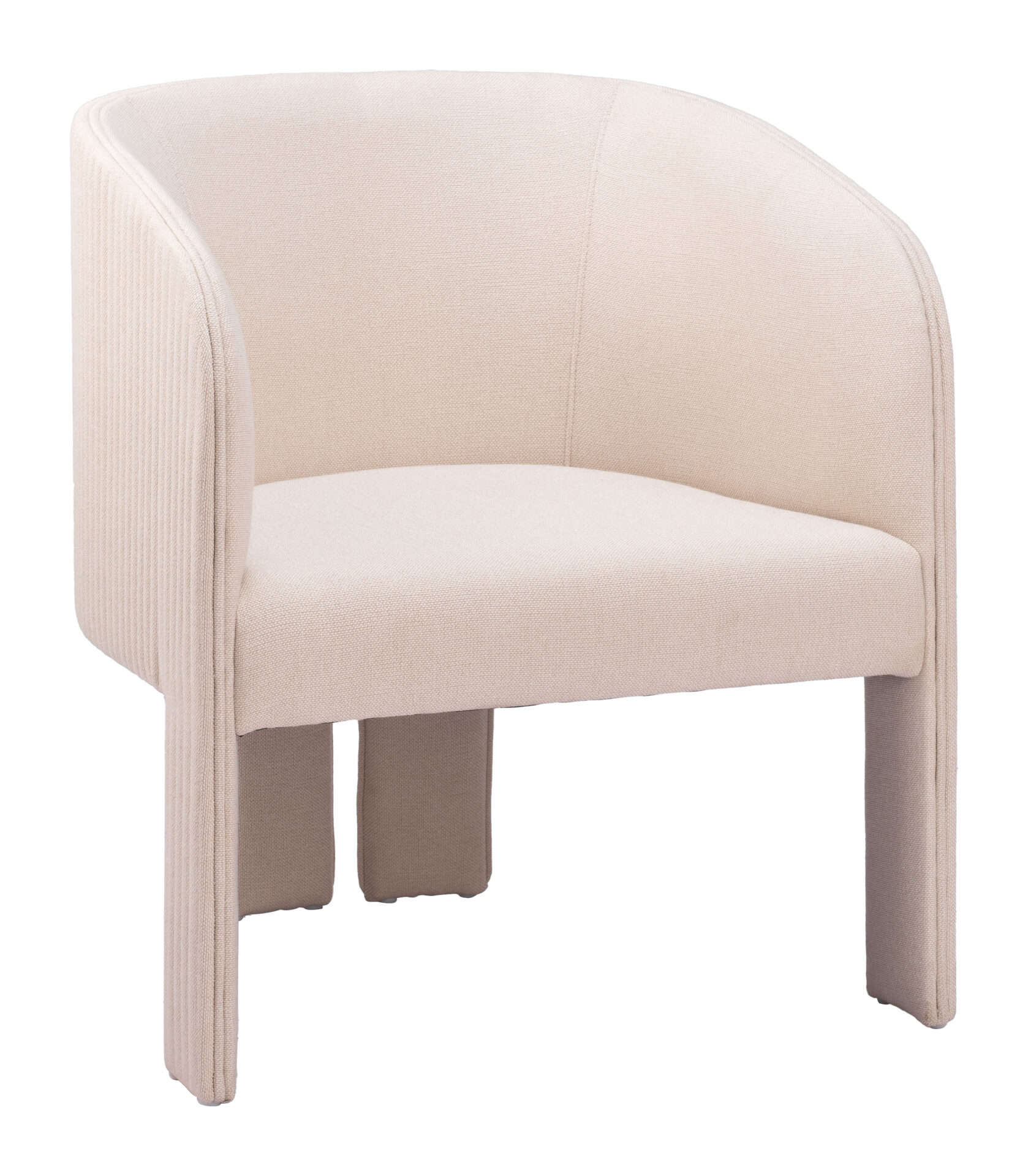 Beige Accent Chair with Durable Polyester Fabric and Armrest Support 9 Beige Accent Chair with Durable Polyester Fabric and Armrest Support - Image 9