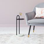 Modern Black and White Side Table with Marble Base 8 Modern Black and White Side Table with Marble Base
