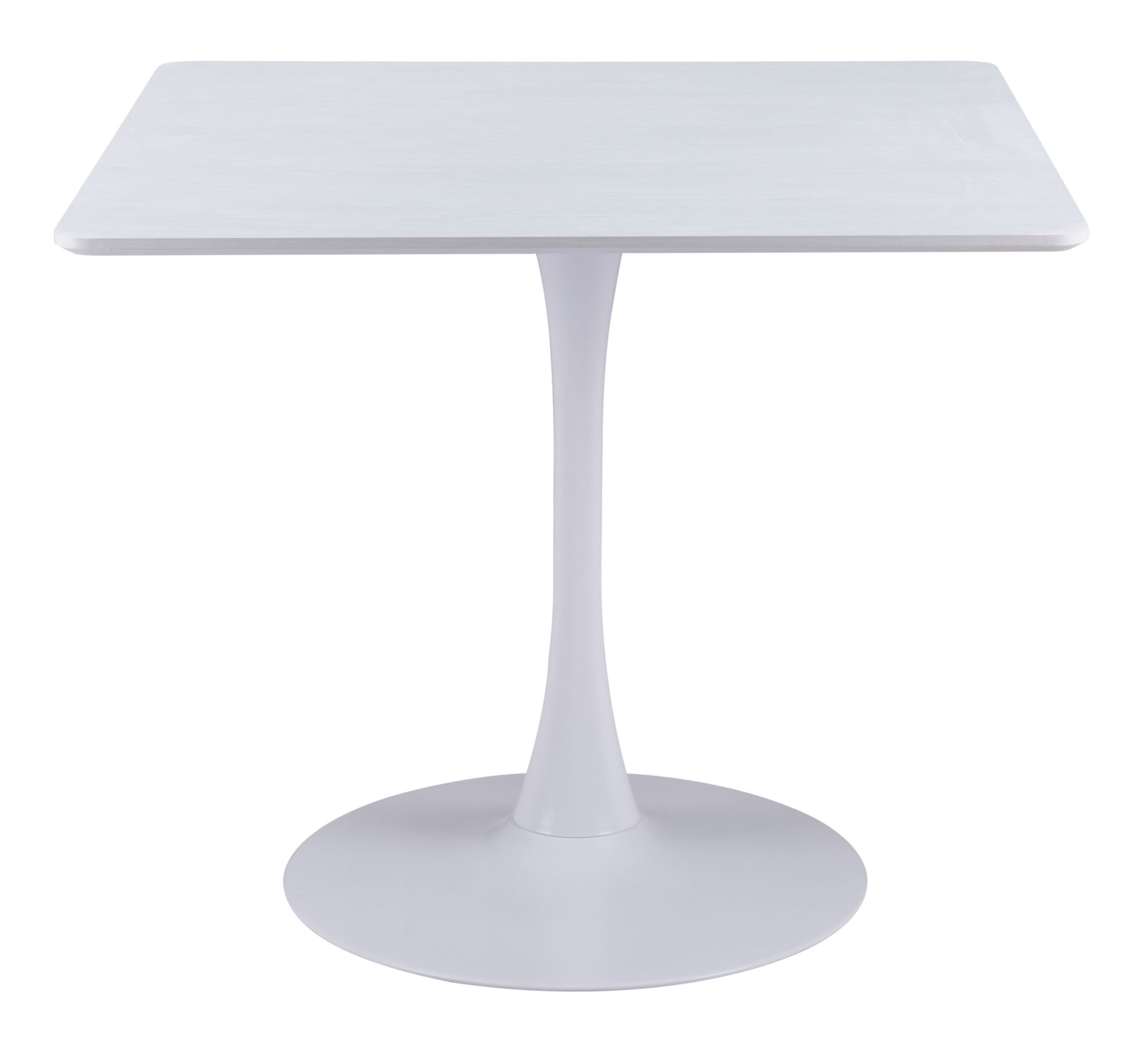 Modern Industrial Square Dining Table Neutral White Finish for 4 3 Modern Industrial Square Dining Table Neutral White Finish for 4 - Image 3