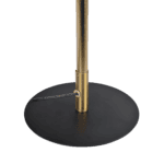 Black Metal LED Table Lamp with Round Base and Switch
