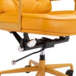 Mid-Century Modern Yellow Office Chair with Adjustable Tilt and Swivel